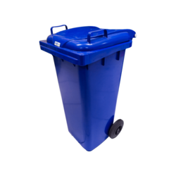 Lixeira Container com Roda 120 Litros Azul JSN