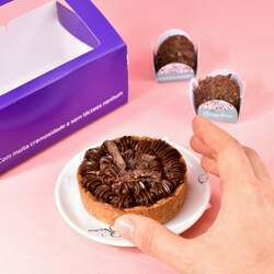 Mini Torta De Cookies Com Recheio de Brigadeiro - 120g Sem Glúten Sem Açúcar Sem Lactose e Low Carb