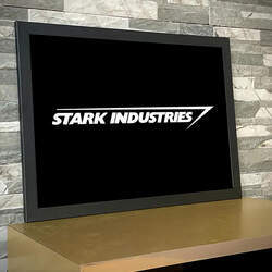 Quadro Com Moldura Stark Industries Iron Man Tony Stark Indústrias Homem De Ferro Vingadores - 33x46 - CD