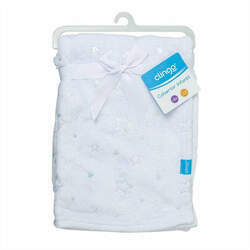Cobertor Infantil Clingo Branco Estrelado
