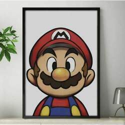(0) Quadro Decorativo Games Mario