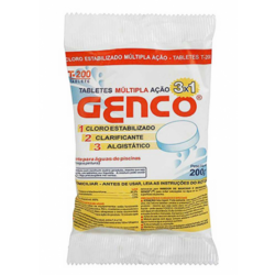 Cloro Genco Tablete Múltipla ação 3x1 - T 200 para piscinas