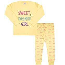 Pijama Inverno Meninas Sweet Dreams Amarelo- Caramell Kids