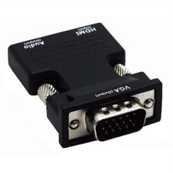 ADAPTADOR CONVERSOR HDMI FEMIA X VGA MACHO COM AUDIO LT-A266 PRETO LOTUS