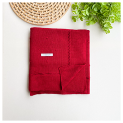 Manta tricot Lola - vermelha