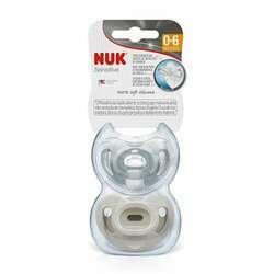 Chupeta NUK Sensitive Soft 100% Silicone (0-6M) Embalagem Dupla Neutra