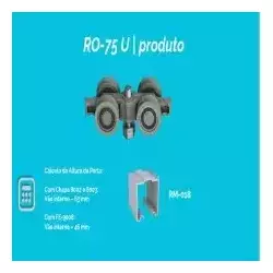 Rodizio RO-75U Sistema para Porta de Correr até 60kg 01 Porta Rometal