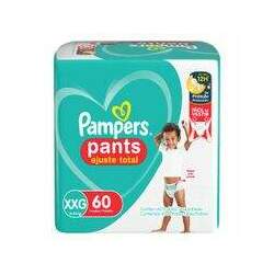 Fralda Descartável Infantil Pants Pampers Ajuste Total XXG Pacote 60 Unidades