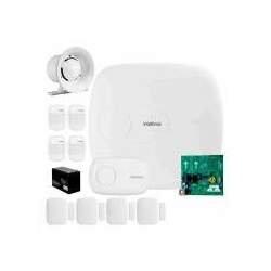 Kit de Alarme com Central Monitorada AMT 4010 RF 8 Sensores, Comunicador Ethernet, Receptor XAR, Sirene, Bateria
