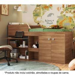 Cama Alta Multifuncional com armário e escrivaninha Monterey CM096 Art in Móveis