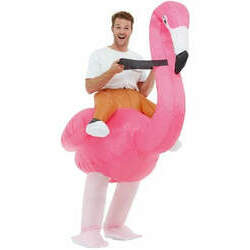 Fato insuflável de flamingo para adulto