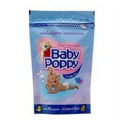 Lenço Umedecido Baby Poppy Refil Com 75 Unidades