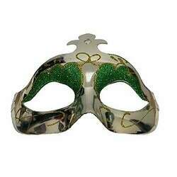 Máscara Carnaval Glitter Verde Carnaval Un