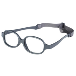 Armação para Óculos Infantil Miraflex Cinza Escuro Redondo MAXIBABY2 J 40