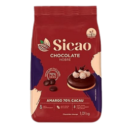 Chocolate Nobre Sicao Amargo 70% Cacau Gotas 1,01kg