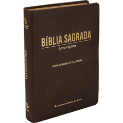 Lançamento - Bíblia Sagrada - NAA - Letra Gigante - Linha Ouro - Marrom
