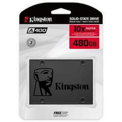 SSD Kingston 480GB SATA3, Leitura/Gravação 500/450MB/s, SA400S37/480GB