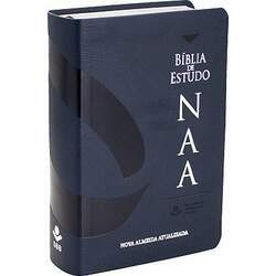 Lançamento - Bíblia de Estudo NAA - Tamanho Portátil - Capa Luxo - Azul