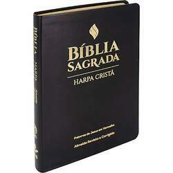 Bíblia Sagrada Letra Grande, Edição com Letras Vermelhas e Harpa Cristã - ARC - Preta