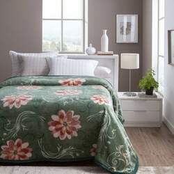 Cobertor Estampado Casal 1,80m X 2,20m - Jolitex Verde Claro