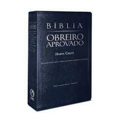 Bíblia Obreiro Aprovado Média Luxo Harpa Cristã Azul