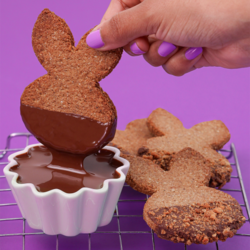 Bunny de Gingerbread com Chocolate 3 un - 90g Sem Glúten Sem Açúcar Sem Lácteos Low Carb