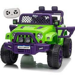 Carro Eletrico Zippy Toys Jeep Wrangler Hulk Smash 12V Controle