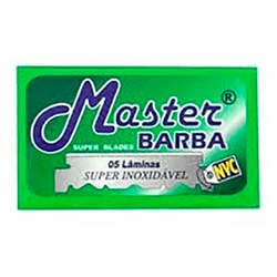 Lâmina de Barbear Super Inoxidáveis Master Barba Verde - 5 Lâminas