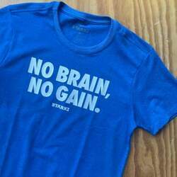 Camiseta No Brain No Gain Mescla Bic
