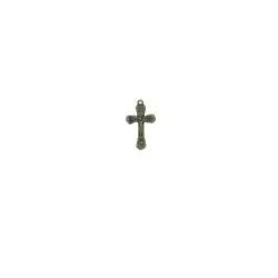 CZ89082P10 - Crucifixo Metal Ouro Velho c/ 10un - 2,5x1,5cm