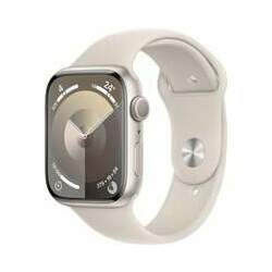 Apple Watch Series 9 45mm GPS Caixa Estelar de Alumínio, Pulseira Esportiva Estelar, Tamanho M/G, Neutro em Carbono - MR973BZ/A