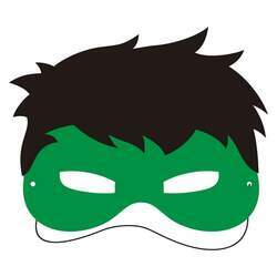 Máscara Hulk Vingadores Infantil Meninos Com Elástico