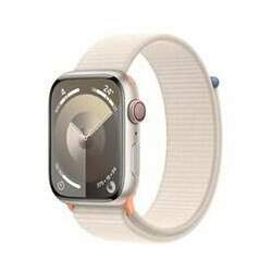 Apple Watch Series 9 (GPS + Cellular 45 mm) Caixa de Alumínio Estelar, Pulseira oop Esportiva Estelar