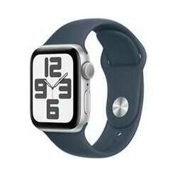Apple Watch SE (GPS 40 mm) Caixa Prateada de Alumínio Pulseira Esportiva Azul-tempestade ? PM