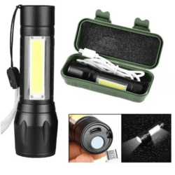 Mini Lanterna LED Recarregável, E Zoom P, Regular Alone, Via USB-Envio