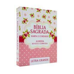 Bíblia Sagrada RC Com Harpa E Corinhos Pequena Capa Dura Scrap Book