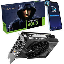 Placa De Vídeo Galax Nvidia Geforce 1-Click Oc Edition Rtx 4060 8gb Gddr6 128 Bits - 46NSL8MD8ZOC