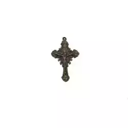 CZ86027 - Crucifixo Metal Ouro Velho - 4,8x3,2cm