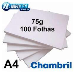 Papel Offset Chambril A4 75g Branco - 100 Folhas