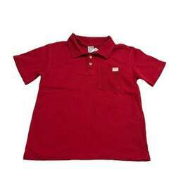 Camisa polo vermelha lisa bolso Hering 10 anos