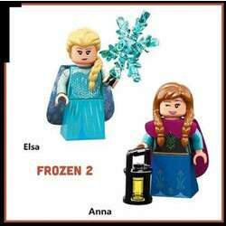 Conjunto De Lego Frozen Minifigure Elsa Anna Miniatura De Coleção De Boneco Olaf Let It Go - Frozen 2