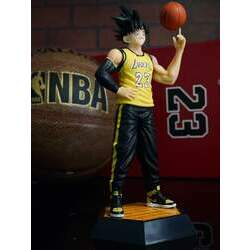 Estátua Son Goku: Dragon Ball Z Basquete Basket Lakers 21 cm - Anime Mangá - MKP