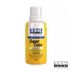 Corante Liquido Super Color Amarelo 50ml para Tintas a Base D'agua TekBond