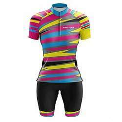 Conjunto Ciclismo Bermuda e Camisa Feminino Pro Tour Aquarela