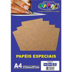 Papel Kraft Natural A4 180 gramas Off Paper - 50 folhas