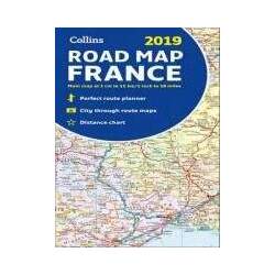 COLLINS ROAD MAP OF FRANCE - 2019