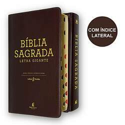 Bíblia NVI Courosoft Luxo Marrom Letra Gigante Índice Thomas Nelson