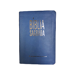 Bíblia Sagrada Couro Azul Nova Almeida Atualizada