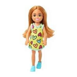 Boneca Barbie Família - Chelsea Club - Menina Loira Vestido Corações Hny57