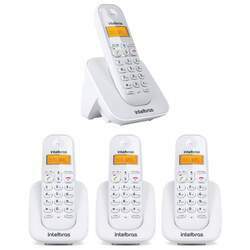 Kit Telefone Sem Fio Ts 3110 3 Ramais Ts 3111 Branco Intelbras